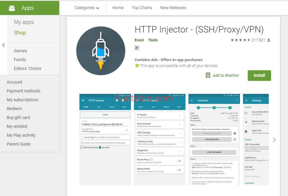 http injector for android