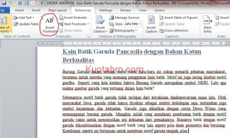 Cara Menulis Footnote Dari Internet Delinewstv 7366