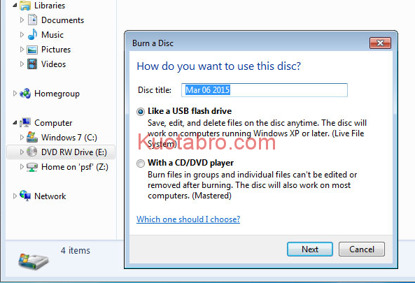 3 Cara Burning CD Tanpa Software di Windows 7, 8 dan 10 - 1.2 11