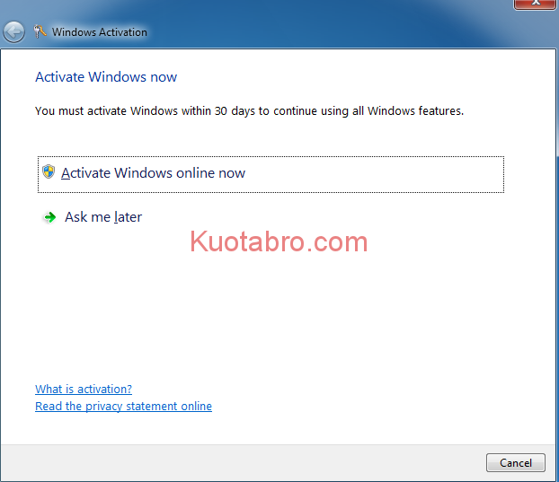 windows 7 asking for product key