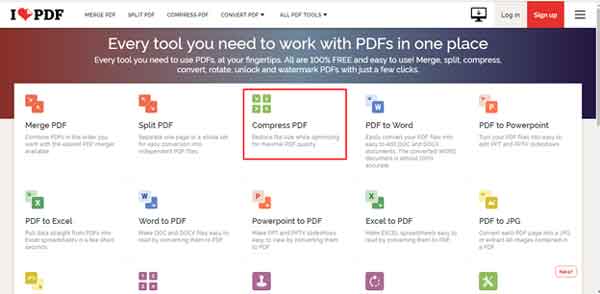 Cara Kompress PDF Online dengan Tool iLovePDF