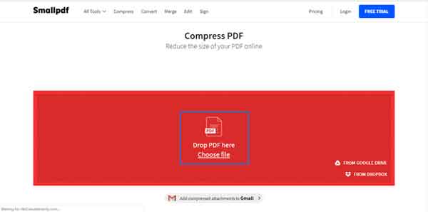 Kompress PDF Online dengan Tool Small PDF