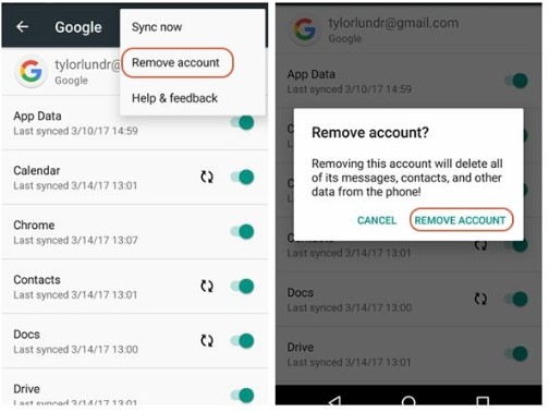 Cara Menghapus Akun Gmail dengan Remove Account
