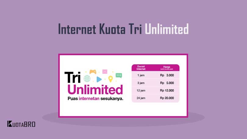 Paket Internet Tri Unlimited Tanpa Kuota