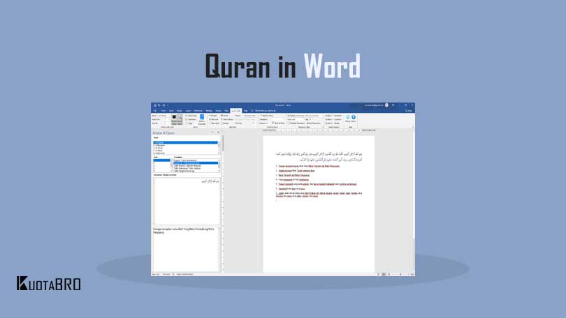 Download Quran In Word 3 0 Untuk Semua Versi Office Cara Installnya
