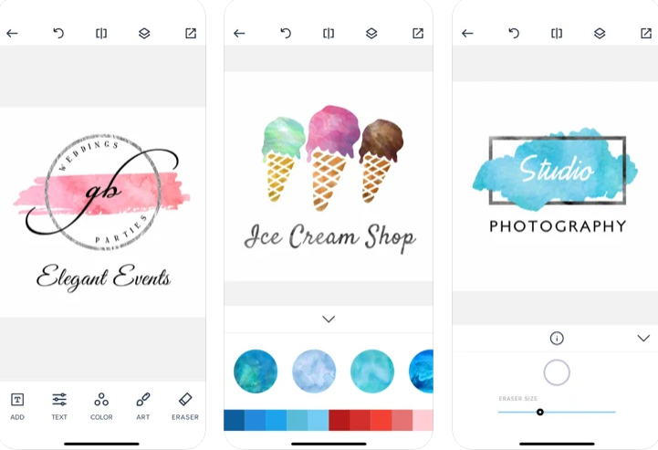 21+ Aplikasi Pembuat Logo Android, iOS dan PC - Watercolor Logo Make‪r img
