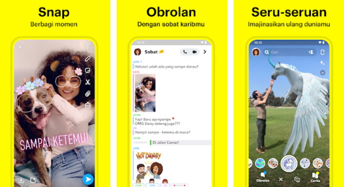 Aplikasi Chatting Terbaik di Android - snapchat img